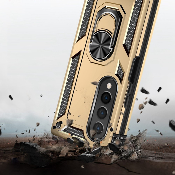 Páncélozott telefontok a Samsung Galaxy Z Fold 4 5G, Nox Case Ring, arany