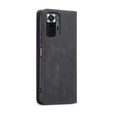 CASEME tok Xiaomi Redmi Note 10 Pro, Leather Wallet Case, fekete