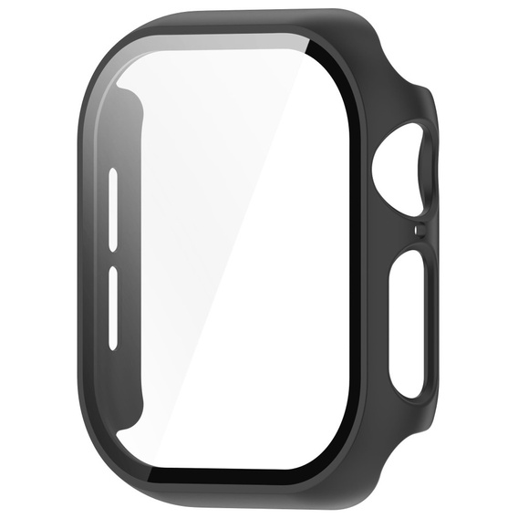 2w1 Etui + Szkło Hartowane do Apple Watch 7/8 41MM, Czarne
