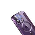 Pattintható tok a iPhone 13 Pro, RFID Wallet MagSafe CamShield, lila
