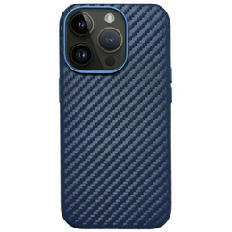 KZDOO tok iPhone 16 Pro készülékhez, Carbon Fiber, kék