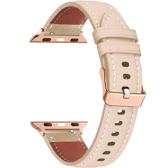Bőrszíj Apple Watch 1/2/3/4/4/5/6/7/8/SE/Ultra 42/44/45/49mm, rózsaszín