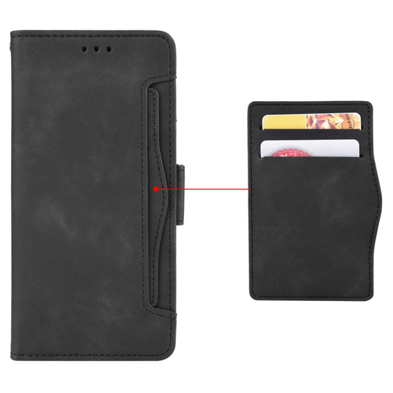Pattintható tok a Motorola Moto G85, Card Slot, fekete