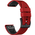 Szilikon pánt Garmin Fenix 7 / Forerunner 965 / 955 / 945 / 935, piros / fekete