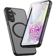 Tok Samsung Galaxy A35 4G/5G-hoz, MagSafe, ERBORD Matt Case, fekete + képernyőüveg