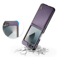 Tojás Samsung Galaxy Z Flip7 FE / Z Flip6, CASEME Litchi Leather, lila