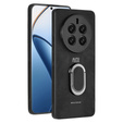 Tok Realme 12 Pro 5G / 12 Pro+ 5G, Leather Kickstand Ring, fekete