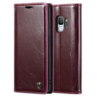 CASEME flip tok Samsung Galaxy S9, Waxy Textured, piros