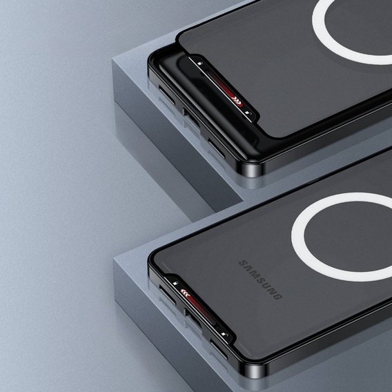 Kameravédő tok Samsung Galaxy S20 FE, CamShield MagSafe, átlátszó / fekete