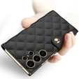Flip tok Samsung Galaxy S25 Ultra készülékhez, GKK Mirror Wallet, fekete
