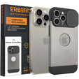 Telefontok a iPhone 15 Pro Max, ERBORD MagProtect Slide Camera, titánium szürke
