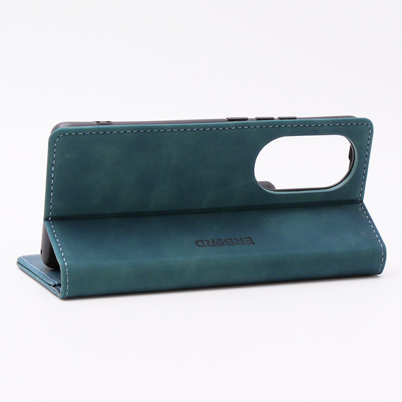 Telefontok a Oppo Reno 10 / 10 Pro, ERBORD Vintage, pénztárca patenttal, kék