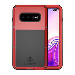 Love Mei Telefontok a Samsung Galaxy S10+ Plus, armored with glass, piros