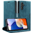 Telefontok a Samsung Galaxy A14 4G/5G, ERBORD Vintage, pénztárca patenttal, kék