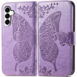 Pattintható tok a Samsung Galaxy S25 FE, Butterfly, lila