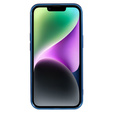 Tok iPhone 14-hoz, Electro MagSafe, kék + üveg a képernyőhöz