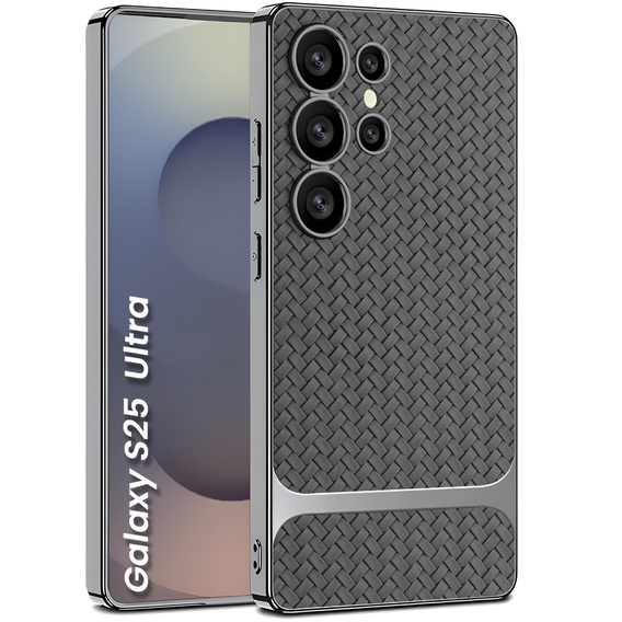 Telefontok a Samsung Galaxy S25 Ultra, GKK Woven Leather, szürke
