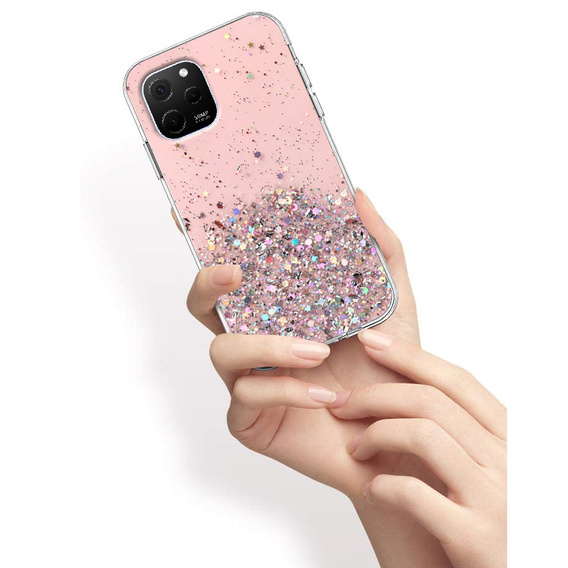 Telefontok a Huawei Nova Y61, Glittery, rózsaszín