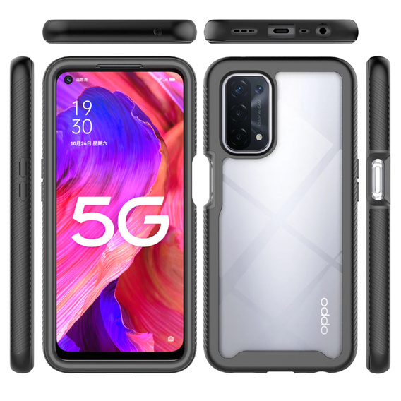 Tok OPPO A54 5G/A74 5G készülékhez, Shockproof, fóliával, kék