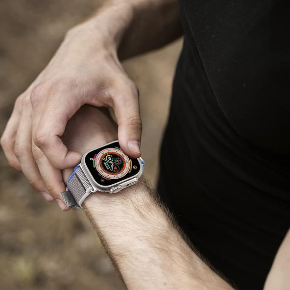 Nylon szíj az Apple Watch 1/2/3/4/4/5/6/7/8/9/10/SE/Ultra/Ultra 2 42/44/45/49MM órához