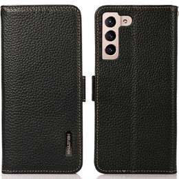 KHAZNEH RFID tok Samsung Galaxy S23, Litchi textúra, fekete