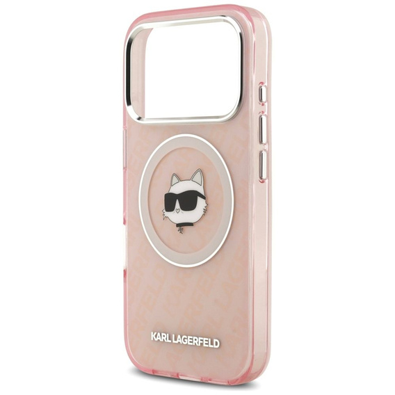 Karl Lagerfeld IML Choupette Head Logo MagSafe telefonhuzat iPhone 17 Pro Max készülékhez