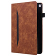 Tok Lenovo Tab M11, Classic, tolltartóval, barna