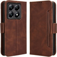 Pattintható tok a Xiaomi 14T Pro, Card Slot, barna