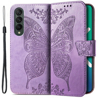 Pattintható tok a Samsung Galaxy Z Fold 4 5G, Butterfly, lila