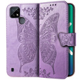 Pattintható tok a Realme C21Y / C25Y, Butterfly, lila