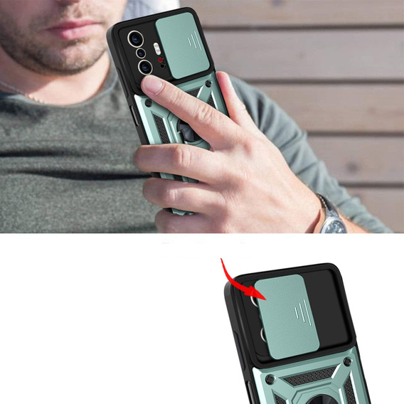 Telefontok a Xiaomi 11T / 11T Pro, CamShield Slide, zöld