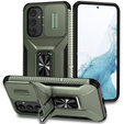 Páncélozott tok Samsung Galaxy A54 5G, páncélozott Slide Ring, zöld