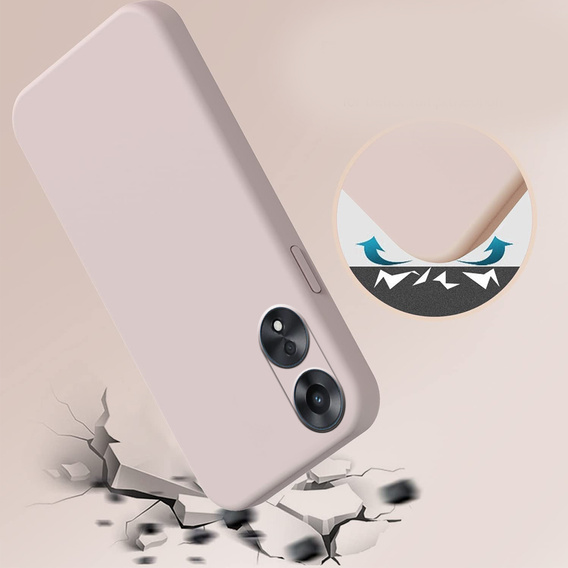 Telefontok a Oppo A78 5G, Silicone Lite, rózsaszín