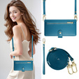 Pattintható tok a Honor Magic 7 Lite, Wallet Zipper Pocket, kék