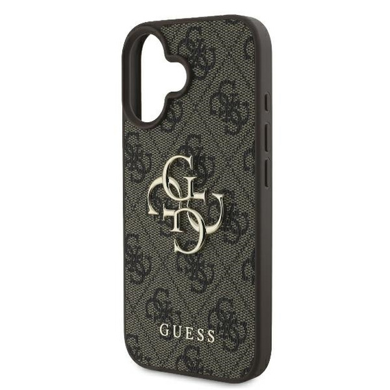 GUESS 4G Nagy fém logós tok iPhone 16-hoz
