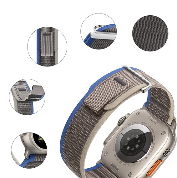 Nylon szíj az Apple Watch 1/2/3/4/4/5/6/7/8/9/10/SE/Ultra/Ultra 2 42/44/45/49MM órához