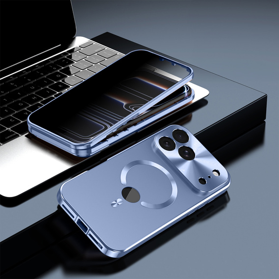 MagSafe-kompatibilis tok iPhone 17 Pro Max készülékhez, magánéletet védő üveggel