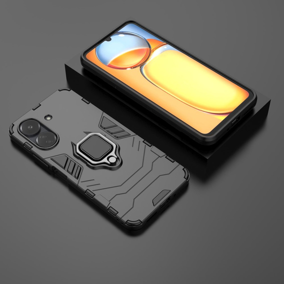Telefontok a Xiaomi Redmi 13C / Poco C65, Kickstand Ring, fekete