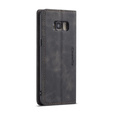 CASEME tok Samsung Galaxy S8, Leather Wallet Case, fekete