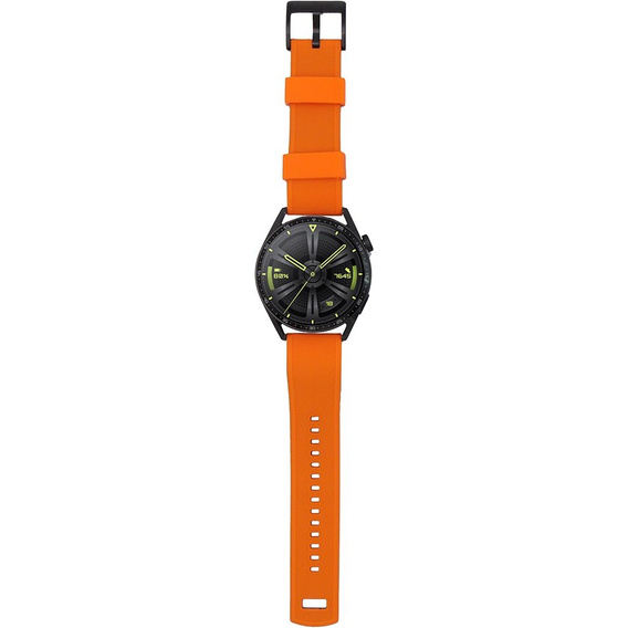 ERBORD univerzális szilikon szíj 22mm, Dual Color, narancssárga / fekete / fekete csat
