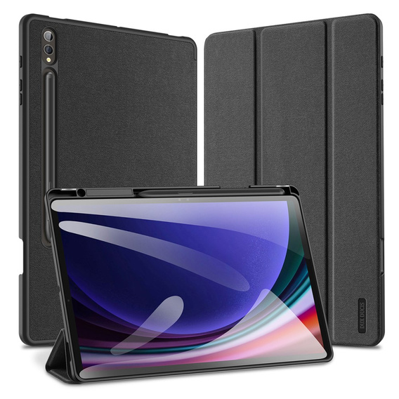Tok Samsung Galaxy Tab S10+ Plus-hoz, Dux Ducis Domo, fekete