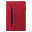 Tok Xiaomi Pad 6, Classic, tolltartóval, piros