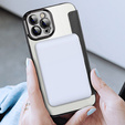 Pattintható tok a iPhone 12 Pro Max, RFID Wallet MagSafe CamShield, fekete