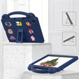 Gyermek tok Samsung Galaxy Tab A9+, Cute Patterns, állvánnyal, sötétkék