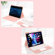 Tok + billentyűzet iPad Air 10.9 4 2020 / 5 2022, Touchpad, rózsaszín rose gold
