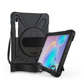 Páncélozott tok Samsung Galaxy Tab S6 T860/T865 iPad Pro 12.9 1, védő 360, hely a tollnak, fekete
