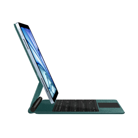 Billentyűzet tok iPad Air 13" 2024, Magnetic Keyboard Touchpad, zöld