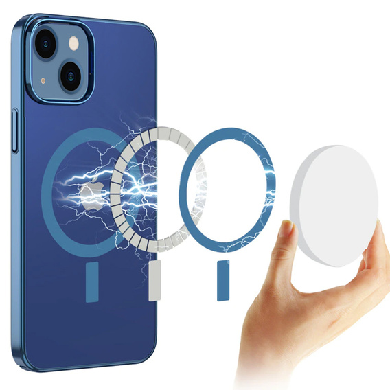 Telefontok a iPhone 13 mini, ERBORD Hybrid MagSafe Case, kék