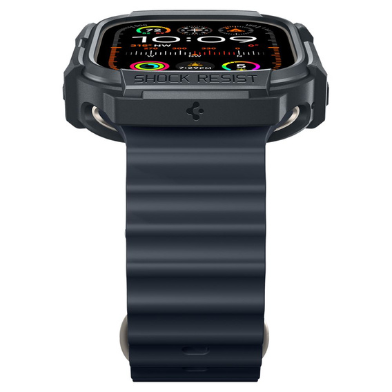 Spigen Rugged Armor Dark Gray tok Apple Watch Ultra 1 / 2 (49 mm) készülékhez
