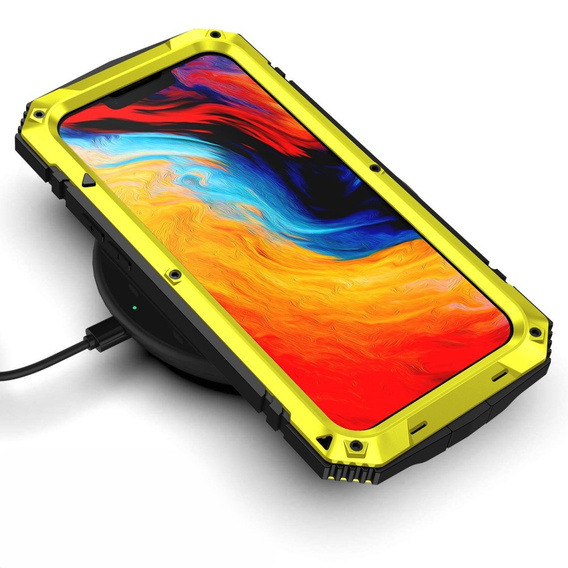 Páncélozott tok a iPhone 14, R-JUST, sárga